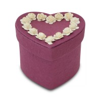 Burgundy Comfort Heart Paper Pet Cremation Urn