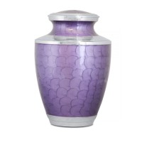 Purple Plain Adult Brass Cremation Urn