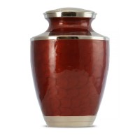 Red Plain Adult Cremation Urn