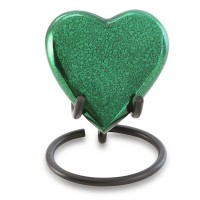 Green Loving Heart Keepsake Cremation Urn