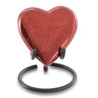 Red Loving Heart Keepsake Cremation Urn