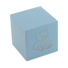 Blue Infant Teddy Cube Urn