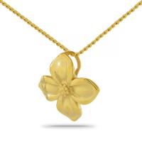 Simple Flower Gold Keepsake Cremation Urn