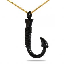 Black Fishing Hook Steel Keepsake