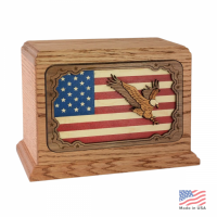 3D Art Eagle and Flag Cremation Urn 3D Art Eagle and Flag Cremation Urn