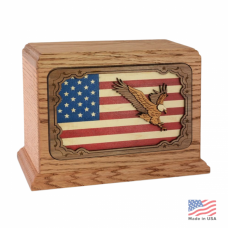 3D Art Eagle and Flag Urn