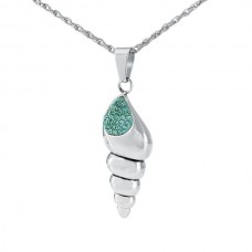 Shell Cremation Chamber Pendant Necklace