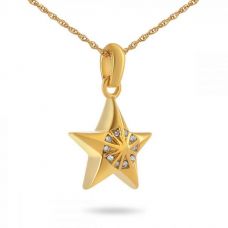 Star Bright Solid Gold Pendant