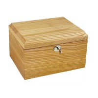 Locking Light Wood Cremation Urn