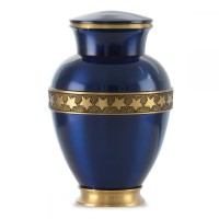 Royal Blue Stars Cremation Urn