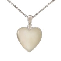 Mother of Pearl Heart Steel Keepsake Cremation Urn
