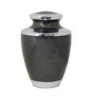 Black Plain Adult Brass Cremation Urn