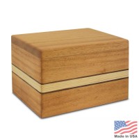 Chalet Mahogany Wood Cremation Urn