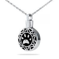 Paw Print Steel Keepsake Cremation Urn