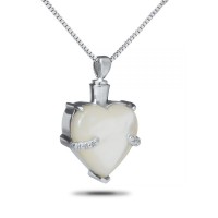 Mother Of Pearl Steel Keepsake Cremation Urn