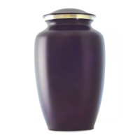 Deep Purple Aluminum Cremation Urn