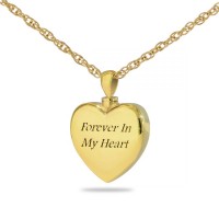 Forever In My Heart Gold Steel Keepsake Cremation Urn