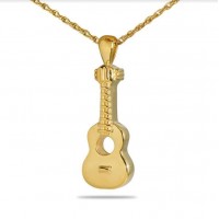 Guitar Solid Gold Keepsake Cremation Urn