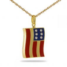 American Flag Gold Steel Patriot Keepsake