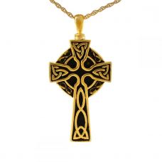 Celtic Cross Pendant Gold Steel Keepsake