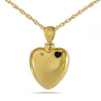 Grief Gold Steel Heart Keepsake Cremation Urn