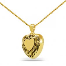 Loving Heart Gold Steel Pendant