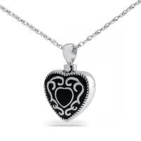 Western Black Heart steel Keepsake Cremation Urn