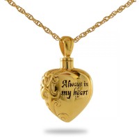 Immortal Love Gold Steel Keepsake Cremation Urn