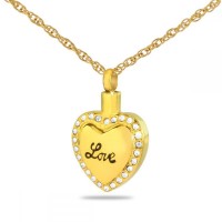 10K, 14K or 18K Gold - Solid Gold Love Heart Keepsake Cremation Urn