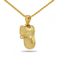 Infant Bootie Solid Gold Keepsake Cremation Urn