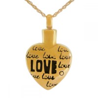 10K, 14K or 18K Gold - Continuous Love Solid Gold Cremation Chamber Pendant Necklace