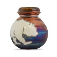 Big Bear Raku Cremation Urn