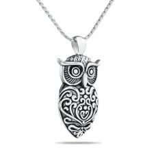 Stainless Steel Owl Pendant