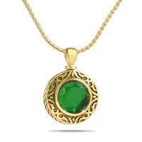 May Green Gold Steel Keepsake Cremation Urn