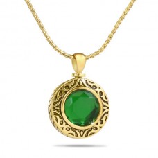 May Green Gold Steel Keepsake Cremation Urn