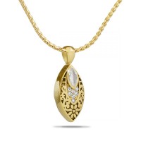 Crystal Charm Gold Steel Keepsake Cremation Urn