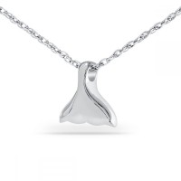 Dolphin Tail Silver Keepsake Cremation Urn