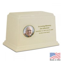 Life Treasured Cream Stone Cremation Urn