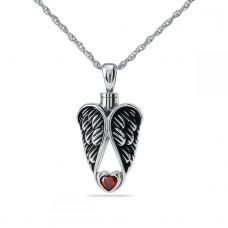 Heart of an Angel Silver Pendant Urn