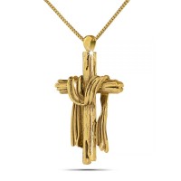 Old Rugged Cross Gold Steel Pendant Cremation Urn