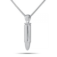 Bullet Pendant Silver Keepsake Cremation Urn