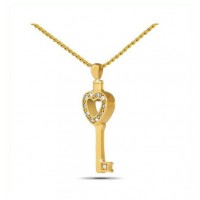 Key to Heaven Gold Steel Keepsake Cremation Urn