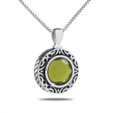 August Light Green Silver Keepsake Cremation Urn