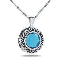 December Light Blue Steel Keepsake Cremation Urn
