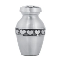 Hearts Ring Pewter Keepsake Cremation Urn