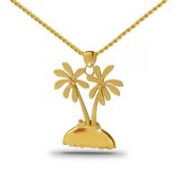 Double Leaf Gold Steel Keepsake Cremation Urn