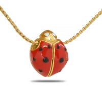 Ladybug Gold Steel Keepsake Cremation Urn