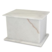 Cisco White Stone Cremation Urn