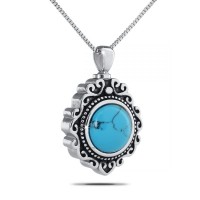 Ancestral Turquoise Steel Keepsake Cremation Urn
