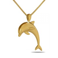 Dolphin Solid Gold Keepsake Cremation Urn